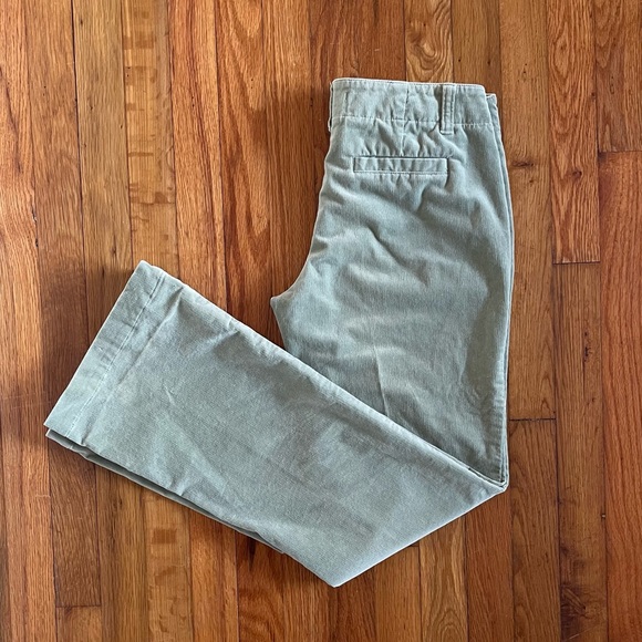Corduroy Flared Light Green Pants - Picture 2 of 4